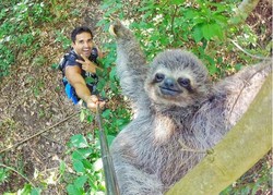 Lucu Banget! Turis Selfie Bareng Sloth Menggemaskan di Brasil