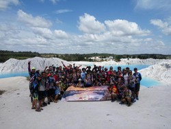 Gowes Asyik Bareng Komunitas Sepeda ke Danau Biru, Bangka