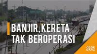 Ketinggian Air Capai 95 Cm, Perjalanan Kereta Via Porong Lumpuh