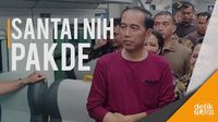 Gaya Kasual Jokowi Resmikan Kereta Bandara