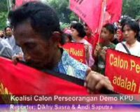 Koalisi Calon Perseorangan Demo KPU