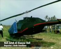 Heli Jatuh di Gianyar Bali