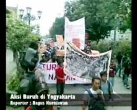 Aksi Buruh di Yogyakarta