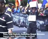 Demo Tolak Kapitalis Pendidikan Sempat Memanas