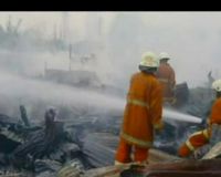 Pasar Petamburan Terbakar