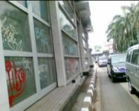 Vandalisme di Halte Busway