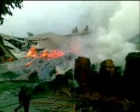 Pabrik Pengolahan Kayu Terbakar