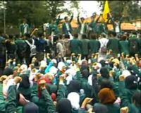 Mahasiswa Kecam Israel di Kedubes AS