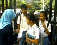 Siswa SMAN 70 Bulungan Telat Masuk