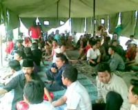Korban Kebakaran di Tenda Pengungsian