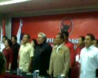Prabowo Hadiri Rakernas PDIP  