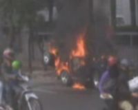 Suzuki Katana Terbakar di Jl Duren Tiga