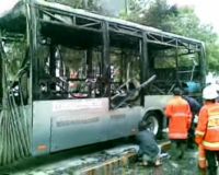 Bus Gandeng TransJ Terbakar 