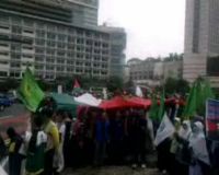 Aksi Black Monday di Bundaran HI