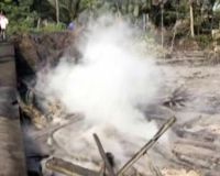 Kali Gendol Dipenuhi Material Merapi