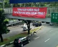 Spanduk Mendukung Nurdin Halid