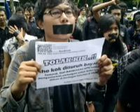 Mahasiswa UGM Demo Tolak Karcis Parkir