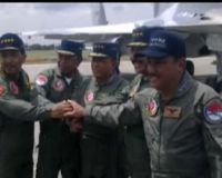 Panglima TNI, KSAU, KSAL dan Kapolri Jajal Pesawat Jet