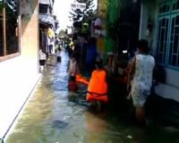 Kawasan Krembangan Disapa Banjir Rob