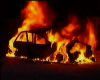 Korsleting, Sedan Terbakar di Jalan Raya