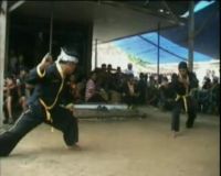 Aksi Pencak Silat Meriahkan Lebaran Haji