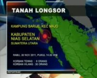 Longsor di Nias, 6 Orang Tewas