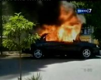 Mobil PNS Terbakar Tiba-tiba