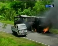 Korsleting, Bus Hangus Terbakar
