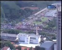 Aksi Demo Terpantauan dari Udara 