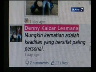 Sebelum Meninggal, Deny Tulis Tentang Kematian di Facebook