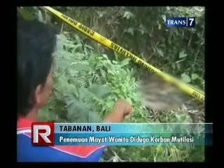 Penemuan Sosok Wanita Diduga Korban Mutilasi