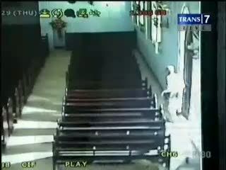 Gereja Dibobol Maling, Terekam CCTV