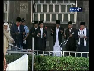 Presiden SBY dan Jokowi Sholat Idul Adha Bersama