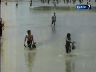  Lomba Tangkap Bebek di Kolam Bersejarah