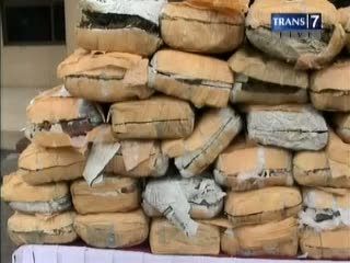 Ganja Miliaran Rupiah Dimusnahkan