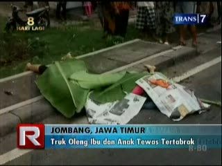 Truk Oleng, Ibu dan Anak Tewas Tertabrak