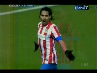 Lima Gol Falcao Menangkan Atletico Madrid