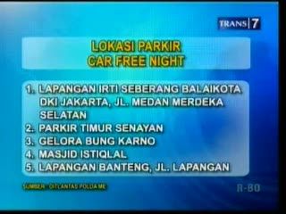 Jelang Pergantian tahun, Pemprov DKI Terapkan Car Free Night
