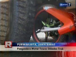 Pengendara Motor Tewas Dilindas Truk