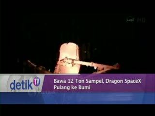 Bawa 12 Ton Sampel, Dragon SpaceX Pulang ke Bumi