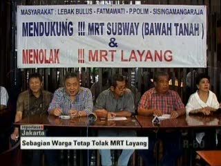 Warga: MRT Layang Akan Membuat Kumuh
