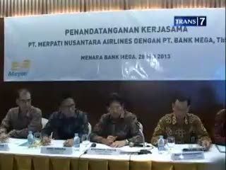 Bank Mega Kerjasama dengan Merpati