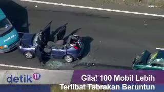 Gila! 100 Mobil Lebih Terlibat Tabrakan Beruntun