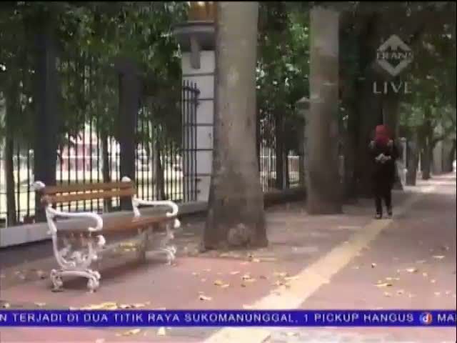 Pencurian Bangku Taman di Jalur Pedestrian