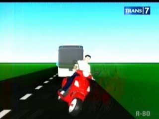 Ngantuk, Pemotor Tewas Ditabrak Bus