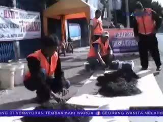 Ratusan Kilo Paku Terkumpul dari Jalan Raya