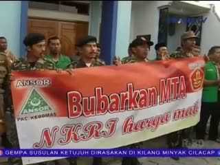 Dinilai Meresahkan, MTA Ditutup Paksa Anggota Banser dan Ansor 