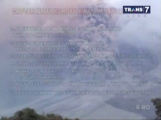 Daftar Nama Korban Awan Panas Sinabung