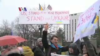 Krisis Ukraina, Kedutaan Rusia di Amerika Didemo