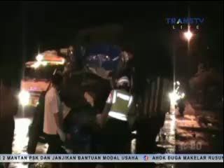 Kecelakaan Maut, Kenek Tewas Terjepit Bodi Kemudi Truk